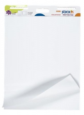 Öntapadó flipchartpapír, 76,2x63,5 cm, 2x30 lap, STICK N, fehér