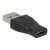Adapter, USB-A apa/USB-C anya, AVAX "AD601 Connect+", fekete